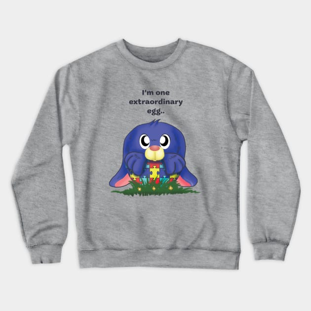 Extraordinary Bunny Autism Crewneck Sweatshirt by cast8312